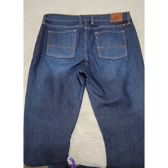 Lucky Brand Womens Blue Denim Sofia Boot Jeans Mid Rise Dark Wash Size 16/33 - Picture 6 of 12